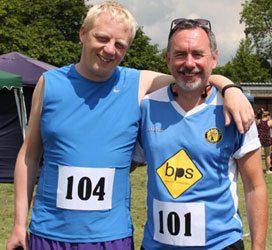 Steve Wharton and Vince Taylor after the Whitnash Fun Run