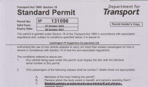 Minibus Section 19 Permit expires 6Oct27