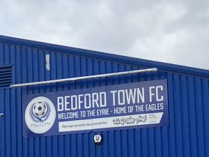 Signage outside Bedford Town FC